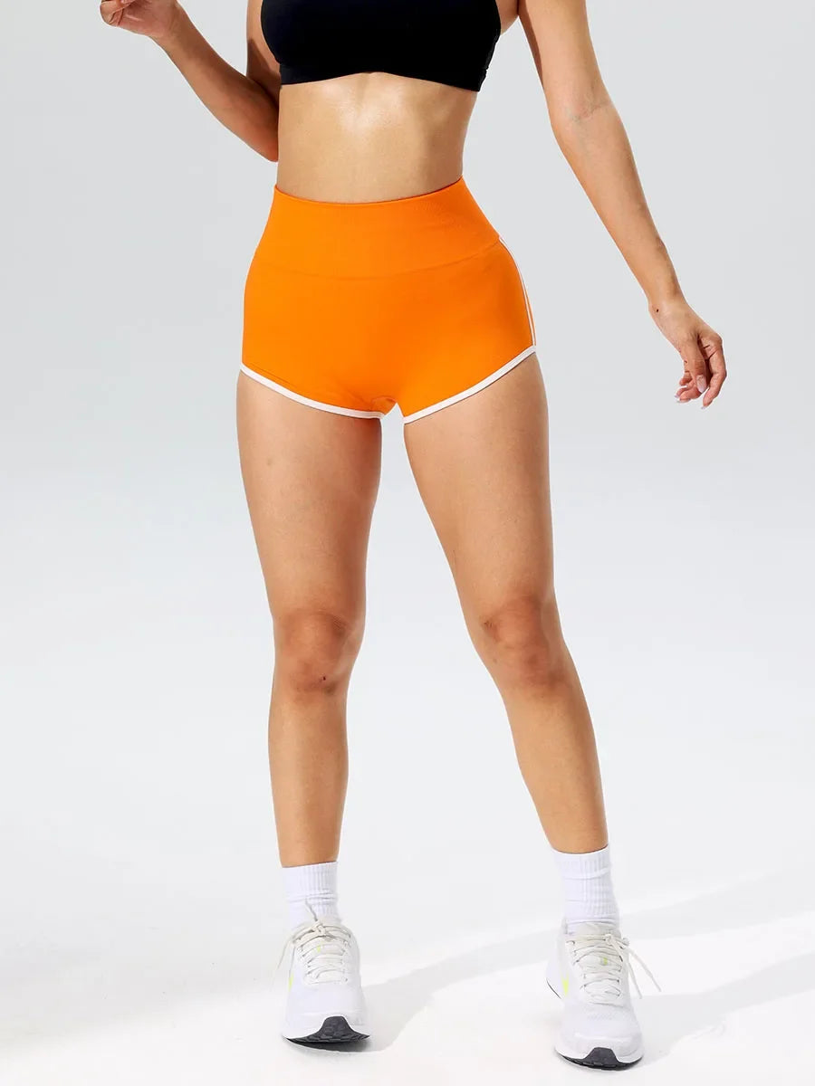 Women High Waist Yoga Shorts With Luminous Strips Sportswear Woman Gym Shorts Legging Fitness Running Activewear Workout Clothes