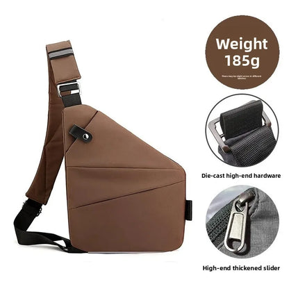 Close-Fitting Waterproof Lightweight Leather Membrane Large Capacity Shoulder Bag