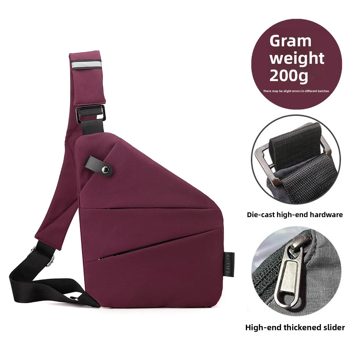 Close-Fitting Waterproof Lightweight Leather Membrane Large Capacity Shoulder Bag