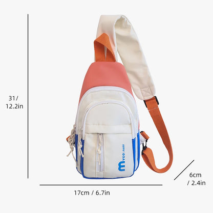 Chest Bag Women's Sports Style Design Waterproof Outdoor Shoulder Crossbody Bag