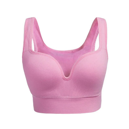 Women Wireless Sports Bra Fitness Running Vest Gym Workout Underwear Padded Tops Bralette Breathable Brassiere Push Up Bras