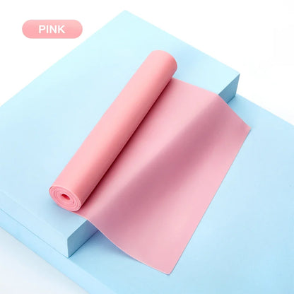 Yoga Pilates Stretch Resistance Band Exercise Fitness Band Training Elastic Exercise Fitness Rubber 150cm natural rubber Gym