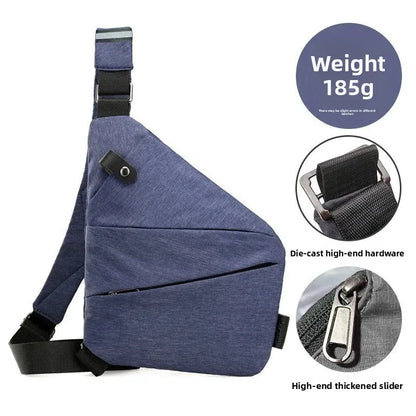 Close-Fitting Waterproof Lightweight Leather Membrane Large Capacity Shoulder Bag