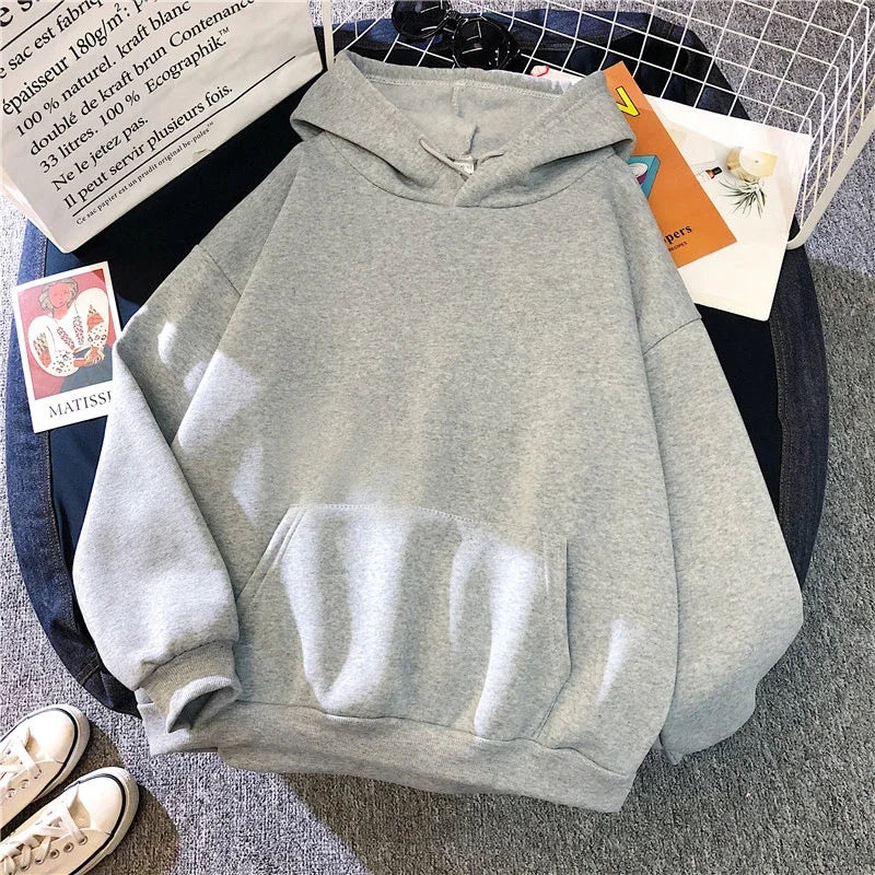 Autumn Fashion Women's Casual Hoodie Solid Color