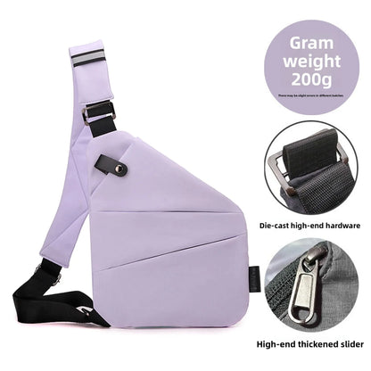 Close-Fitting Waterproof Lightweight Leather Membrane Large Capacity Shoulder Bag