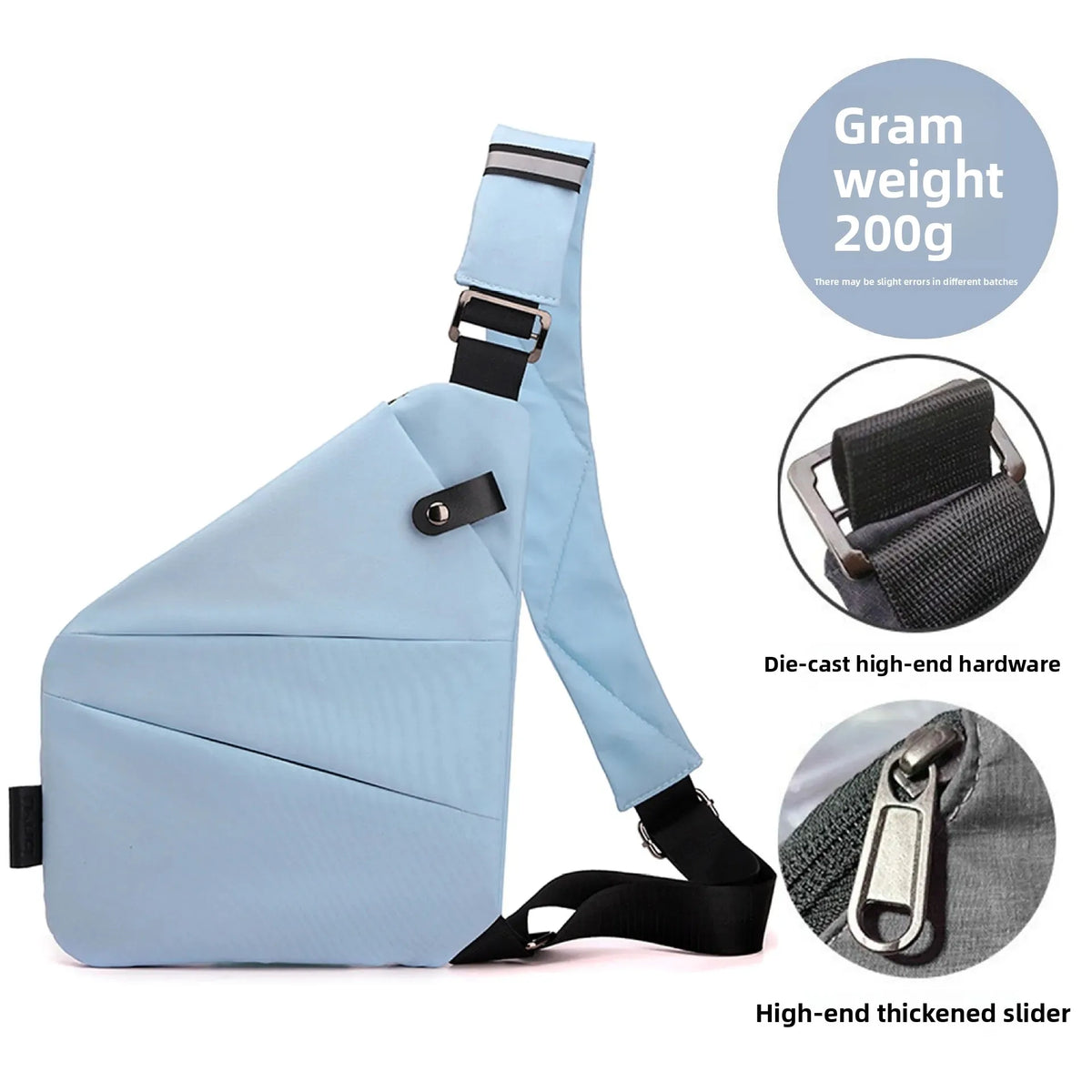 Close-Fitting Waterproof Lightweight Leather Membrane Large Capacity Shoulder Bag