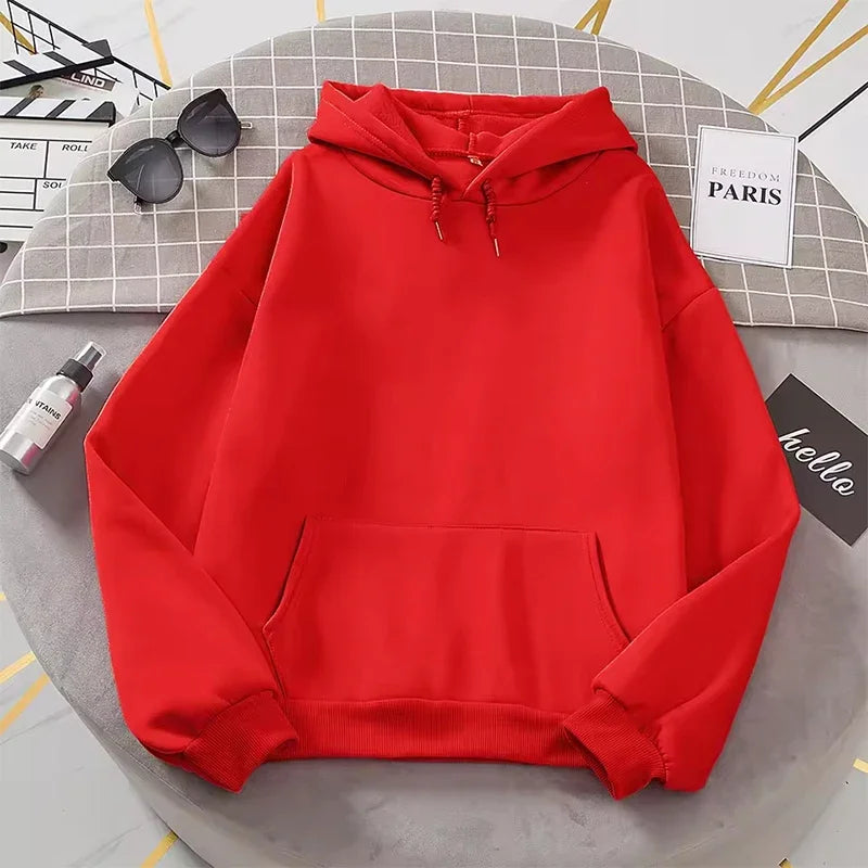 Autumn Fashion Women's Casual Hoodie Solid Color