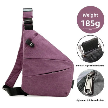 Close-Fitting Waterproof Lightweight Leather Membrane Large Capacity Shoulder Bag