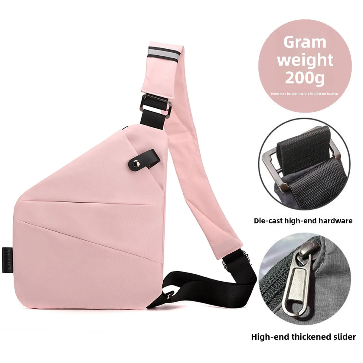 Close-Fitting Waterproof Lightweight Leather Membrane Large Capacity Shoulder Bag