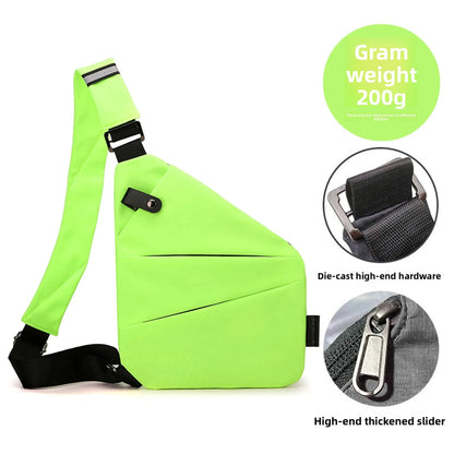Close-Fitting Waterproof Lightweight Leather Membrane Large Capacity Shoulder Bag
