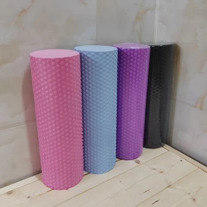 Yoga Roller Round Enhanced Home Workouts EVA Foam Cylinder Hexagonal Roller for Pilates Exercise  Diameter 9.5cm Length 29.7cm