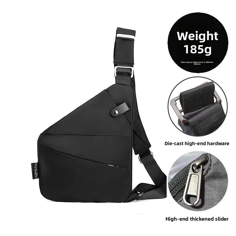 Close-Fitting Waterproof Lightweight Leather Membrane Large Capacity Shoulder Bag