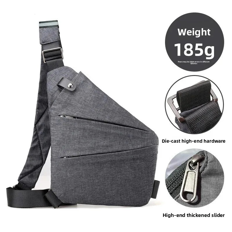 Close-Fitting Waterproof Lightweight Leather Membrane Large Capacity Shoulder Bag