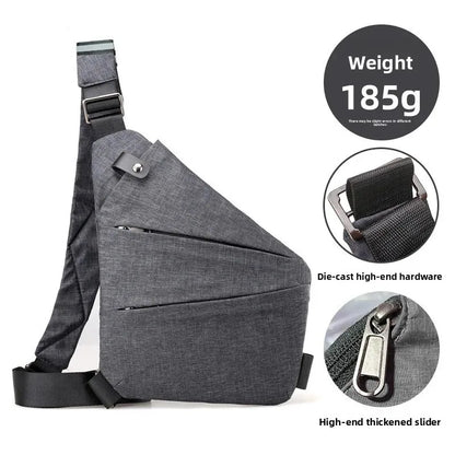 Close-Fitting Waterproof Lightweight Leather Membrane Large Capacity Shoulder Bag