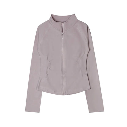 NCLAGEN Woman's Sports Jacket Zip Up Gym Clothes Long Sleeve Workout Seamless Top Speed Activewear Yoga Pilates Running Coats