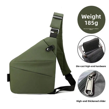 Close-Fitting Waterproof Lightweight Leather Membrane Large Capacity Shoulder Bag