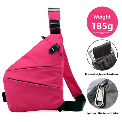 Close-Fitting Waterproof Lightweight Leather Membrane Large Capacity Shoulder Bag