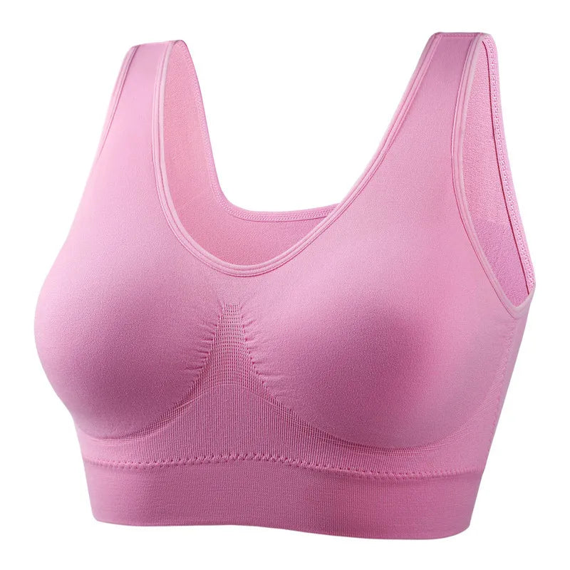 Women Wireless Sports Bra Fitness Running Vest Gym Workout Underwear Padded Tops Bralette Breathable Brassiere Push Up Bras