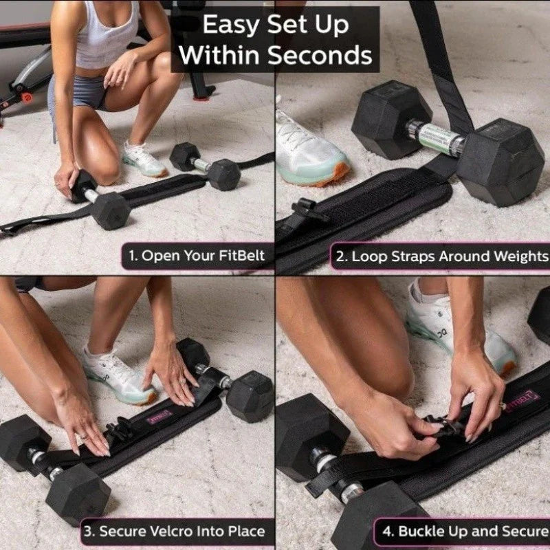 Weight-bearing Belt Weighted Waist Trainer Belt - Adjustable Resistance Ergonomic Design Workout Hip Thrust Hip Training Belt