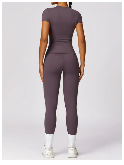 NCLAGEN Gym Top Women Short Sleeve Workout Clothes Sports T Shirt Femme Fitness Activewear Running Accessories Yoga Tight Tops