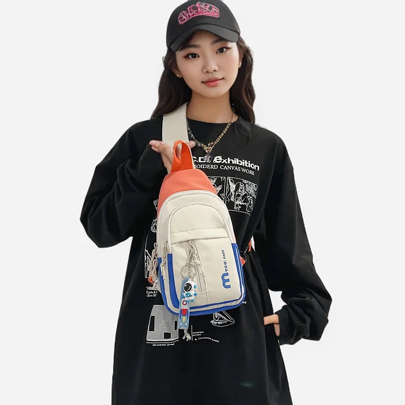 Chest Bag Women's Sports Style Design Waterproof Outdoor Shoulder Crossbody Bag
