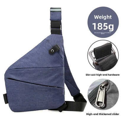 Close-Fitting Waterproof Lightweight Leather Membrane Large Capacity Shoulder Bag