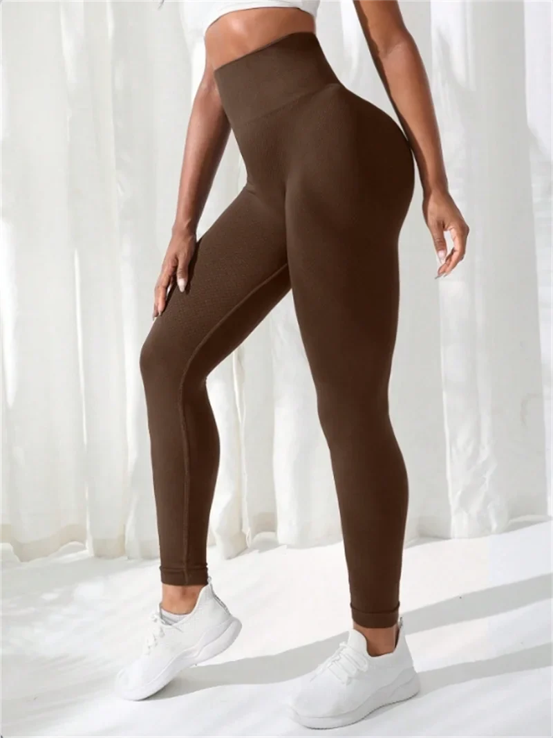 Women Pants Gym Yoga Seamless Sports Clothes Stretchy High Waist Athletic Exercise Fitness Leggings