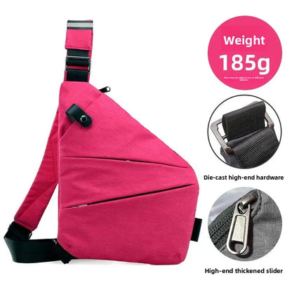 Close-Fitting Waterproof Lightweight Leather Membrane Large Capacity Shoulder Bag