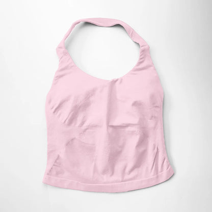 NCLAGEN Fitness Halter Top Woman Gym Clothes Removable Chest Pad Yoga Tank Push-up Sports Bra Workout Activewear Pilates vest