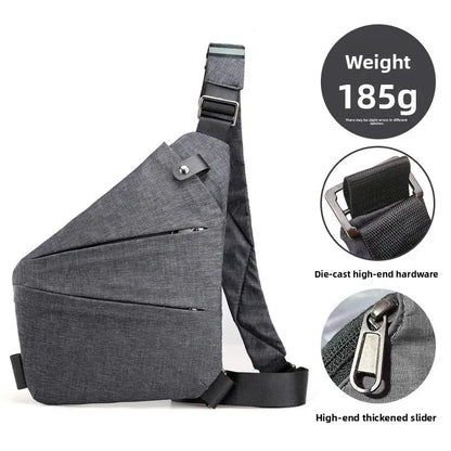 Close-Fitting Waterproof Lightweight Leather Membrane Large Capacity Shoulder Bag
