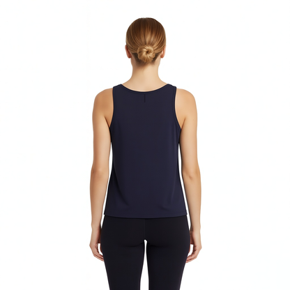 Alexa Navy Scoop Neck Tank