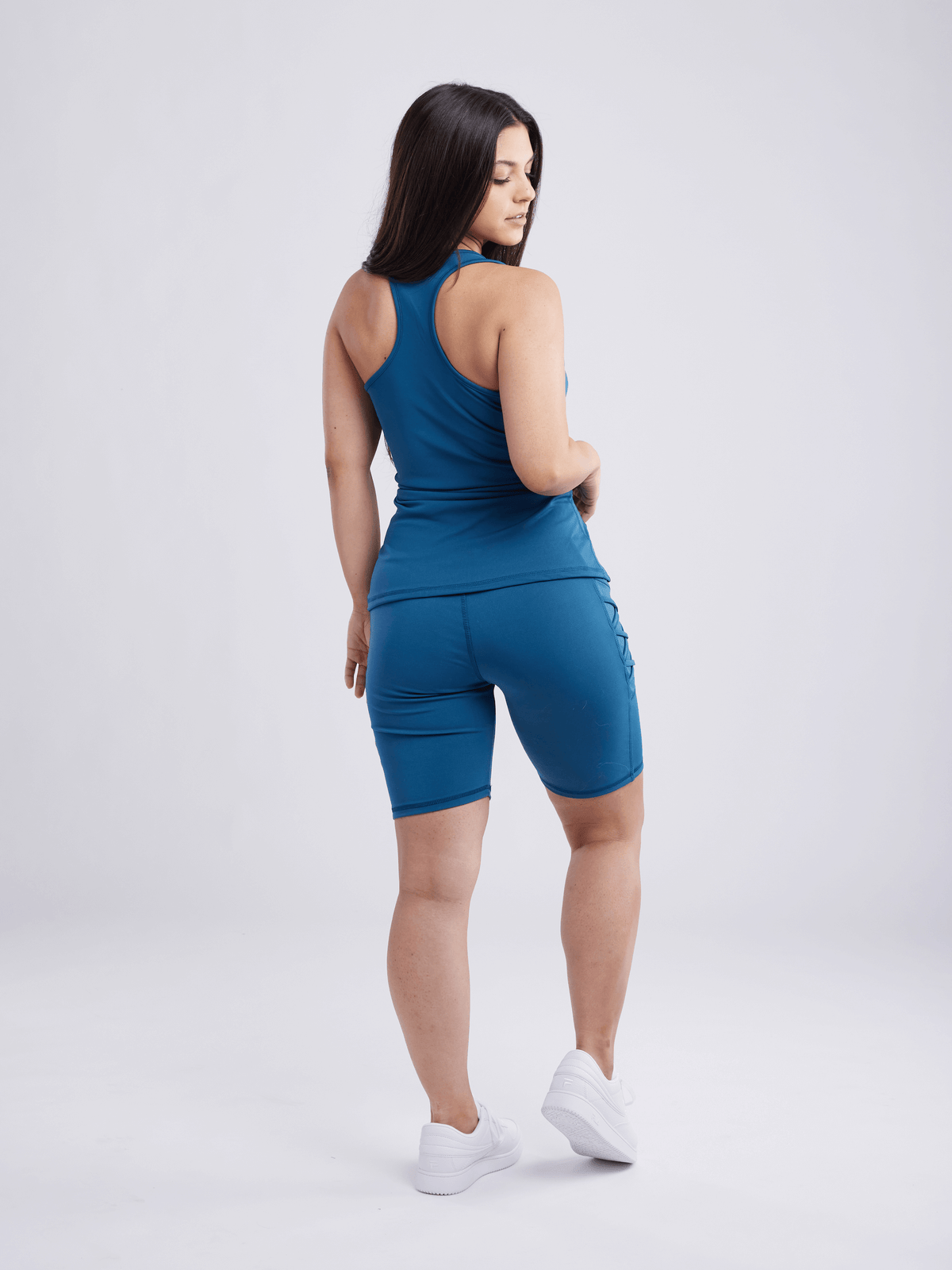 JupiterGear High-Waisted Workout Shorts with Pockets & Criss Cross Design