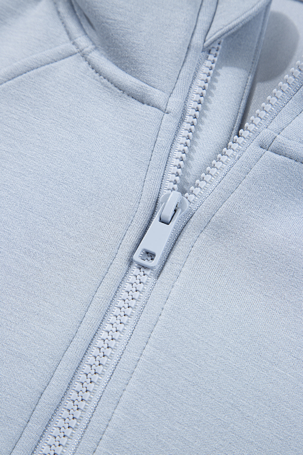Beau Blue Half Zip Thumbhole Sleeve Hoodie Active Pants 2pcs Outfit