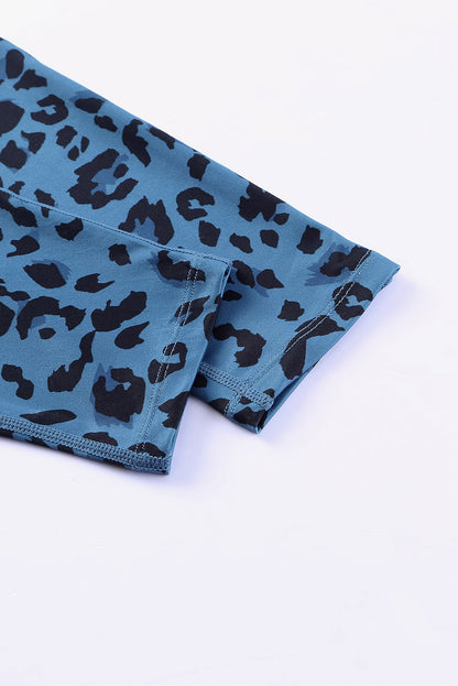 Green Classic Leopard Print Active Leggings