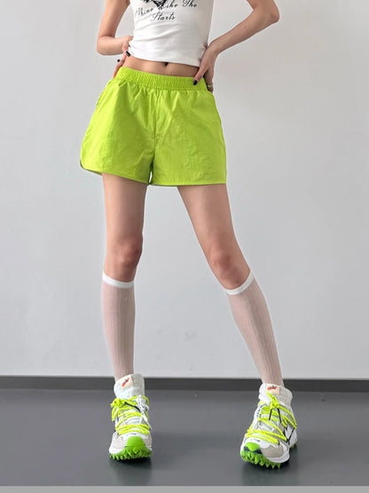 Elastic Waist Active Shorts