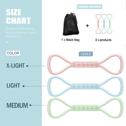 3-Piece Mini Resistance Band Set – Light, Medium & Heavy | Legs, Glutes & Hips
