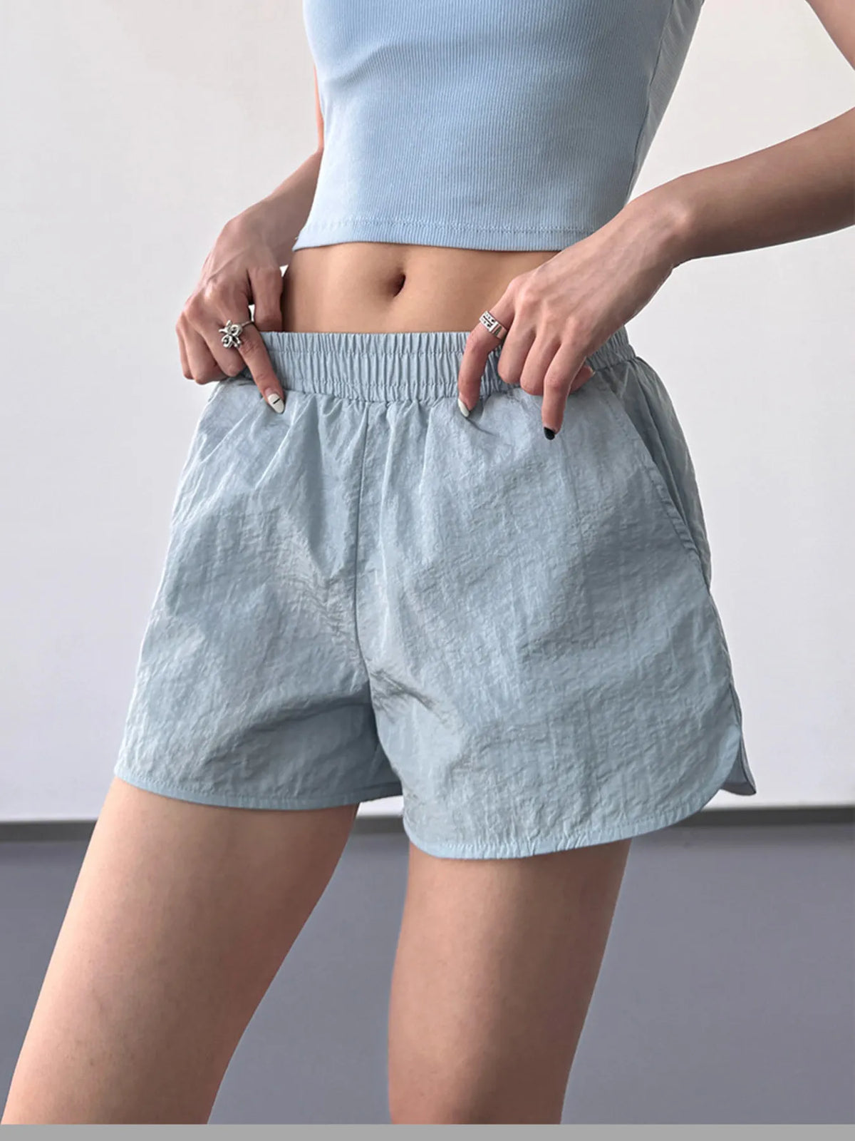 Elastic Waist Active Shorts