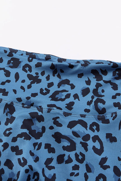 Green Classic Leopard Print Active Leggings