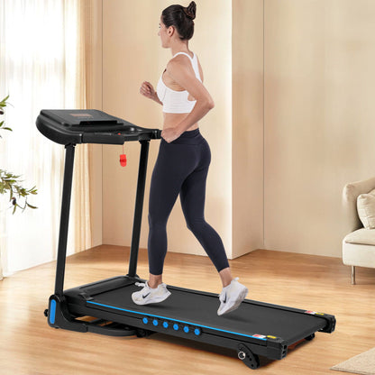 Incline Treadmill For Running & Walking, Hydraulic System Auto Folding With Type C & USB Charge For Android, 10Mph, Bluetooth Speaker - Black