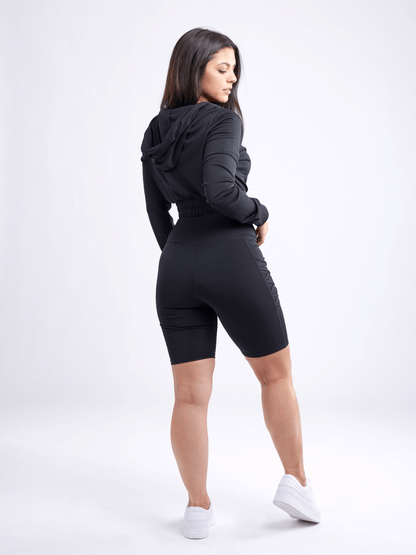 JupiterGear Athletic Zip-Up Crop Hoodie Jacket