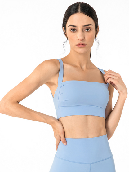 Women's Anti-Hunchback Posture Correction Sports Bra with Chest Pad