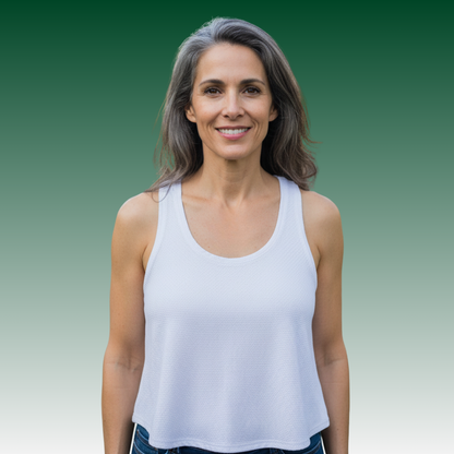 LA Gear Women’s Athletic Mesh Tank | White