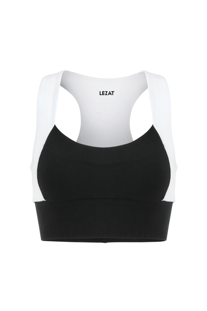 Neda Colorblock Organic Cotton Bra Top