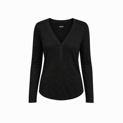 Monroe Organic Cotton Henley Long Sleeve