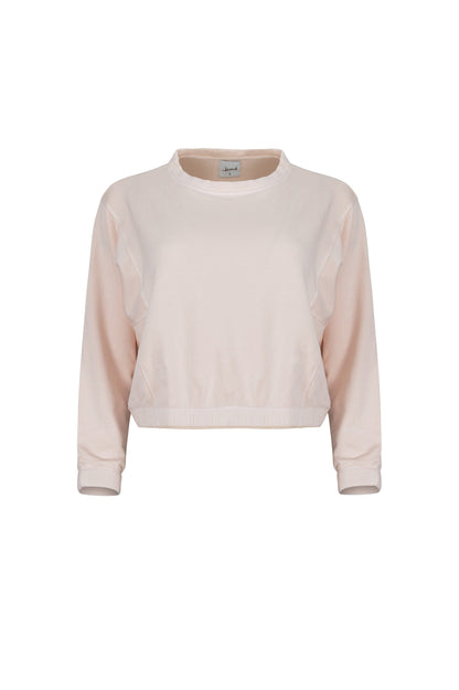 Ivy Boxy Cropped Modal Pullover - Rose Quartz