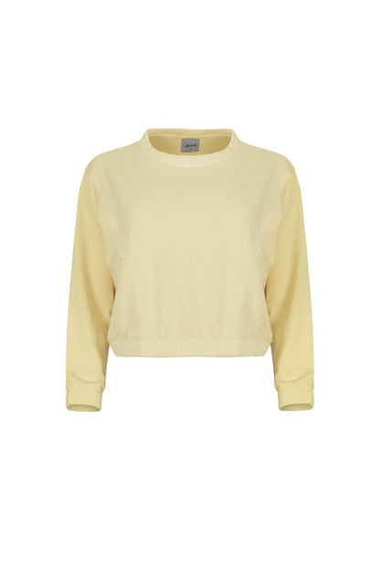 Ivy Boxy Cropped Modal Pullover - Sunny
