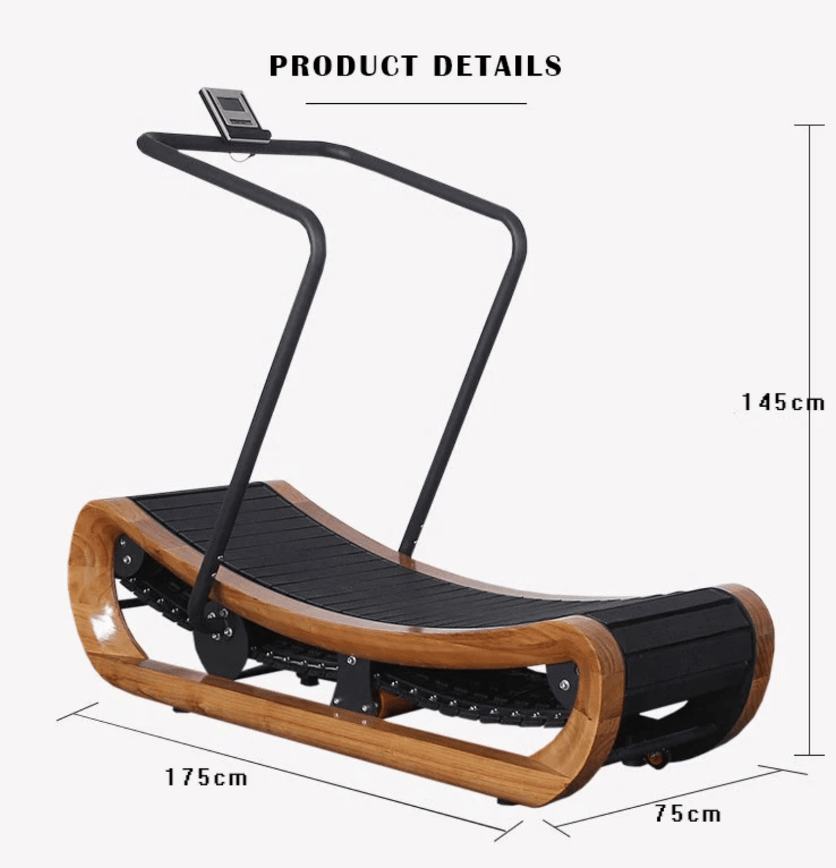 R2000 Handcrafted Solid Wood Curved Resistance Treadmill From The Studio Collection Exclusive Edition