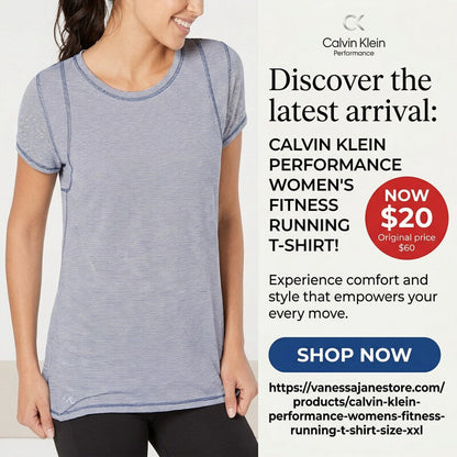 Calvin Klein Performance Womens Fitness Running T-Shirt,Size XXL
