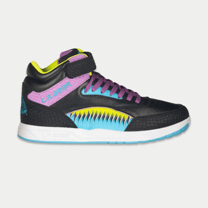 LA Gear Women's Flame Hightop | Black x Purple x Turquoise
