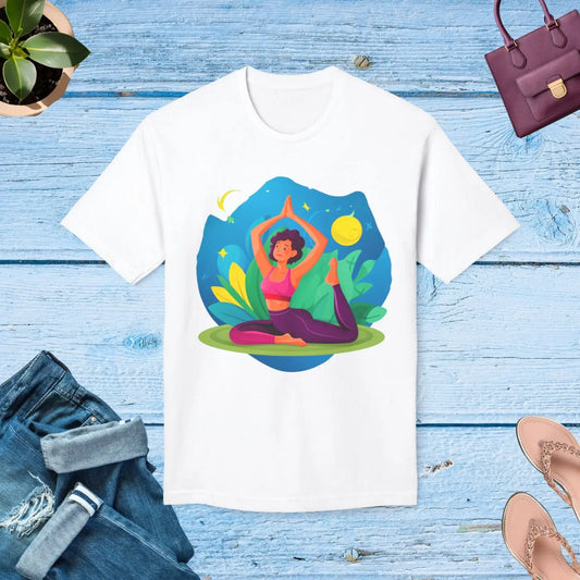 DipaliZ Women Yoga Tee Premium Cotton T-shirt Organic